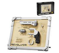 WULOBOOI Revolver Building Blocks Set di pistole, squisite decorazioni per casa e ufficio, collezione di pistole da modellismo, mattoni da costruzione giocattolo, regalo creativo per adulti