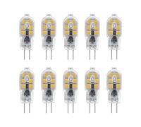 WULUN Lampadina LED G4, AC 220-240 V, angolo di diffusione di 360 gradi,luce Bianco caldo 3000 K,non dimmerabile, 10 pezzi