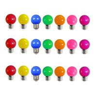 WULUN Lampadine Colorate LED E27 Edison 2W equivalenti a 20W AC 220V-240V per Casa Matrimoni Halloween Christmas Party Bar Atmosfera e Illuminazione Lampadine Led a Colori - Confezione da 21