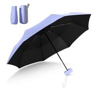 WULUN Ultra Leggero e Piccolo Anti-UV Mini Pieghevole Ombrello di Viaggio, 5 Pieghevoli Compatta Tasca Parasole Ombrello per Donne Ragazze Bambini, Protegge dai Raggi UV 99%