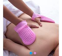 Wumimi 2 paia di guanti da massaggio professionali in silicone, per massaggiare il corpo, spazzola esfoliante per il corpo e la cura della pelle, strumento anticellulite linfatico drenaggio,