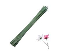 WUMUZAI 100 steli in filo metallico per fiori, calibro 18, per bouquet artigianali, filo verde per fiori di carta, composizioni di fiori artificiali, forniture fai da te (35 cm)
