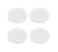 WUMUZAI Confezione da 4 coperchi elastici riutilizzabili in silicone da 20,5 cm, coperture per ciotole in silicone per la conservazione degli alimenti, coperchi universali elasticizzati per