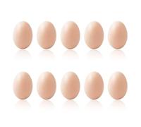 WUMZIRA 10 Uova Finte per Galline in Plastica Resistente, Uova di Gallina Realistiche per Incoraggiare la Deposizione nel Nido, Ideali per Decorazioni di Pasqua e Fai da Te
