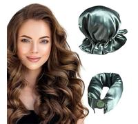 WUMZIRA 2 Pcs Set Bigodino per Boccoli, Bigodino Fascia Capelli, Bigodini per boccoli, Bigodino Senza Calore, Velluto, Fascia Morbida Curler Arricciacapelli per Capelli Medi Lunghi (Verde)