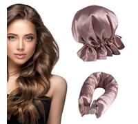 WUMZIRA 2 Pcs Set Bigodino per Boccoli, Bigodino Fascia Capelli, Bigodini per boccoli, Bigodino Senza Calore, Velluto, Fascia Morbida Curler Arricciacapelli per Capelli Medi Lunghi (Rosa)