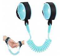 WUMZIRA Guinzaglio per Bambini 1.5m, Bracciale Sicurezza Bambini Antismarrimento con Corda Elastica a Molla, Cinturino Regolabile per Passeggiate, Viaggi e Luoghi Affollati, Nero e Verde
