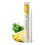Wunder Stuzzicadenti con gusto - 200 stuzzicadenti confezionati singolarmente in 8 varietà rinfrescanti - igiene orale delicata - alito fresco - stuzzicadenti con gusto (Ananas)