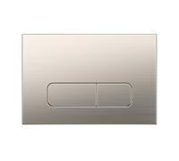 Wunderbad Placca di Scarico Universale - Compatibile con Geberit Duofix Sigma/Delta/Basic - Doppio Pulsante - Disponibile in 4 Colori (Nickel spazzolato)