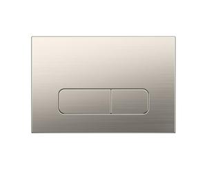 Wunderbad Placca di Scarico Universale - Compatibile con Geberit Duofix Sigma/Delta/Basic - Doppio Pulsante - Disponibile in 4 Colori (Nickel spazzolato)