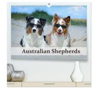 Wunderbare Australian Shepherds (hochwertiger Premium Wandkalender 2026 DIN A2 quer), Kunstdruck in Hochglanz: Australian Shepherds in wunderschönen Bildern