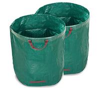 WUNDERGARDEN Set di Sacchi da Giardinaggio - 2 pz. 500 litri - Rifiuti del Giardino, Foglie, Compost - Sacchi Rotondi, Autoportanti e Ripiegabili
