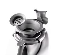 Wundermix - Trichtix® Set di 3 imbuti multifunzione per Bimby TM6 & TM5 • Imbuto pieghevole in silicone • Ideale come separatore di tuorli, dosatore per spezie e riduttore di vapore