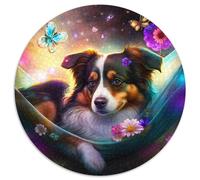 Wunderschöne Miniatur-Puzzles für Erwachsene mit amerikanischem Schäferhund,1000 Teile,schwierige Puzzles für Erwachsene,Geschenk zum Selbermachen,Spaß,geeignet für die Dekoration von Zuhause