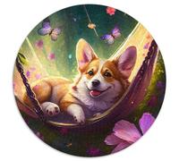 Wunderschönes Corgi-Puzzle mit 1000 Teilen, Kartonpuzzle für Erwachsene, spannende Aktivität für den Spieleabend mit der Familie, 1000 Teile (67,5x67,5cm)