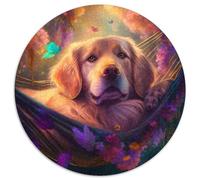 Wunderschönes Golden Retriever-Puzzle für Erwachsene, 1000-teiliges Papppuzzle für Teenager und Familienspaß, perfektes Weihnachtsgeschenk, 1000 Teile (67,5x67,5cm)