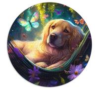 Wunderschönes Golden Retriever-Puzzle für Erwachsene, 1000-teiliges Papppuzzle für Teenager und Familienspaß, perfektes Weihnachtsgeschenk, 1000 Teile (67,5x67,5cm)