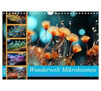 Wunderwelt Mikrokosmos (Wandkalender 2026 DIN A4 quer), CALVENDO Monatskalender: Der faszinierende Kalender mit KI generierten Fotos von mikroskopischen Wundern in leuchtenden Farben.