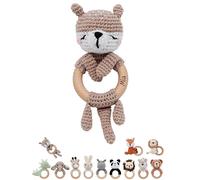 wunderwunsch® - Massaggiagengive personalizzato per bambini - Simpatico grifone per bambini a partire da 0 mesi - sonaglio con nome come regalo per bambini per ragazze e ragazzi (lontra, senza nome)