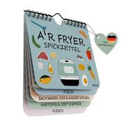 WUNI Accessori Airfryer - foglietto compatto per temperatura, durata e quantità - istruzioni per la cottura in lingua tedesca - Accessori per friggitrice ad aria calda Ninja