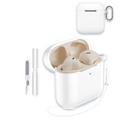 WUNIAK - Custodia protettiva per auricolari Marshall Minor IV 2025, in morbido silicone, portatile, resistente ai graffi e agli urti, con kit di pulizia, moschettone e cordino, per Marshall MINOR4