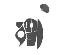 WUNIAK Nastro antiscivolo per mouse wireless Logitech Ergo M575S/M575, set di adesivi ultra sottili che assorbono il sudore, lavabili, riutilizzabili, antiscivolo, per controllo di gioco eSport