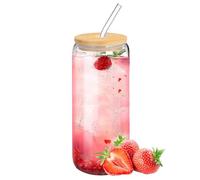 Wunikuda da caffè ghiacciato, barattolo riutilizzabile da 473,6 ml, resistente al calore, bicchieri da caffè con coperchio, per birra, latte, whisky, succo, soda, tè, acqua, feste estive