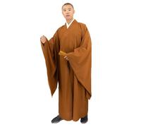 WUNMSKZR Abito da Monaco Meditazione Unisex Vestiti Tradizionali Buddhisti Monaco Loose Comodi Primavera Autunno(Earthy Yellow,3XL)
