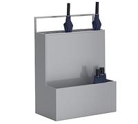 WUNMSKZR Portaombrelli in metallo, alberghi hall commerciale soggiorno corridoio ombrello rack per ombrelli canne scope, antiruggine e bello (colore: grigio, dimensioni: 65 x 27 x 43 cm)