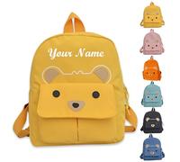 Wunnxikiee Zaino Personalizzato, Zaino Asilo Ragazzi Ragazze, Regali Personalizzati Bambini Per Bambini, 2-3 Anni (Stile A(Giallo))