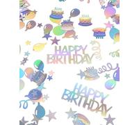 WUNZILO Coriandoli Compleanno Colorati Confetti Happy Birthday Coriandoli Paillettes Decorazione da Tavolo Compleanno Decorazione Torta Compleanno,15 g