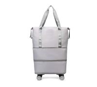 WUODHTW Borsone da viaggio Borsa sportiva Tote Gym Bag Borsa da notte per bagagli espandibile Borsa da viaggio pieghevole, Grigio, Taglia unica, Zaino casual