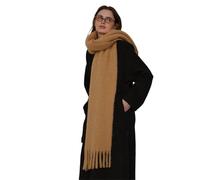 WUODHTW Women's Wool Winter Scarf Pure Color Warm Winter Scarf for Women Men Soft Luxurious Cashmere Feel Scarfs Shawl Wraps (light camel)