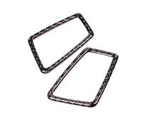 WUPEDI 2 pezzi adesivi for cornici for bocchette aria condizionata cruscotto in fibra di carbonio morbida, accessori for BMW, serie 3 E90 E92 E93 2005-2012 Striscia di finitura interna per auto