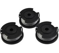 WUPEDI Bobina da 3/9/15 Pezzi, per Linea 4M Easygrasscut 18V 23 26 18-230 18-260 Parti della Testina del taglierino Giardino con Diametro 1,6 Bobina per Tosaerba(Black 3pcs)
