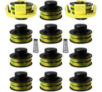 WUPEDI Filo di Bobina per decespugliatore, per Ryobi Rac118 RLT3525S 1,2 mm x 8,4 m decespugliatore di Ricambio per Erba con Coperchio e Molla Bobina per Tosaerba(Black 12 2 2)