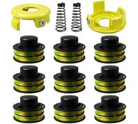 WUPEDI Filo di Bobina per decespugliatore, per Ryobi Rac118 RLT3525S 1,2 mm x 8,4 m decespugliatore di Ricambio per Erba con Coperchio e Molla Bobina per Tosaerba(Black 9 2 2)