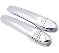 WUPEDI Maniglia per porta esterna, per Nissan per Cube Z12 2008 2009 2010-2017 2018 2019 Parti protettive della vaschetta di copertura Protezione per maniglia della porta(BLACK 2pc 2 Buttons Silver)