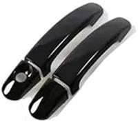 WUPEDI Maniglia per porta esterna, per Vauxhall, per Corsa D S07 2006-2013 2014 Copri maniglie per auto Decorazione antigraffio Protezione per maniglia della porta(Black 2pc)