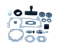 WUPEDI Set guarnizioni valvola di decompressione paraolio Cuscinetto Albero Motore, for Husqvarna, 51 55 254 257 Impugnatura Filtro Linea Carburante Motosega Kit pistone Albero Motore Cilindro