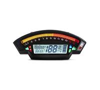 WUPEDI Tachimetro digitale for motocicletta 199 km/h Contagiri 15000 giri/min 6 marce Livello carburante Display luminoso Cruscotto 1 2 4 cilindri Motore Tachimetro per motocicletta(Gauge only)
