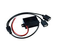 WUPLKCUIJ Convertitore di Potenza DC-DC Step-Down da 72V a 5V, interfaccia Mini Micro Caricabatterie USB Femmina, registratore GPS DVR, caricabatteria for Auto.(1 Cable to 2 USB,11V-90V to 5V 3A)