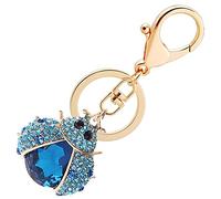 WUPNGS Appendere la chiave Portachiavi a forma di coccinella di cartone animato con strass in lega, accessori for ciondolo borsa for zaino da donna con portachiavi for auto con insetti