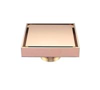 WUPNGS Coperture for Scarico a Pavimento for Doccia 4"x4" quadrate in Rame, Inserto for Piastrelle Rimovibile, griglia for 10 cm, Oro/Nero/Canna di Fucile/Bronzo(Rose Golden)