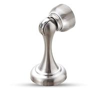 WUPNGS Fermaporta per impieghi gravosi Fermaporta Magnetico Resistente in Acciaio Inossidabile, for Porta in Legno montata a Pavimento, Parte Superiore della Porta(Brushed Satin Nickel)