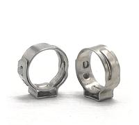 WUPNGS Jubilee Clips - Morsetti per tubi, 10 fascette stringitubo a orecchio singolo, in acciaio inossidabile 304, per sigillare tipi di tubo, (0,5 23,5 mm)