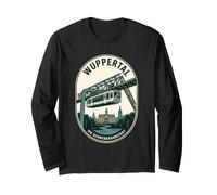 Wuppertal Germania Vintage Travel Emblem Schwebebahn Maglia a Manica