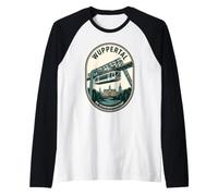 Wuppertal Germania Vintage Travel Emblem Schwebebahn Maglia con Maniche Raglan