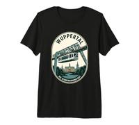 Wuppertal Germania Vintage Travel Emblem Schwebebahn Maglietta Premium