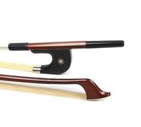 WUQIMUSC Archetto per basso verticale 3/4, in stile tedesco, in legno di brasiliano, con rana in ebano AAA, capelli naturali (legno brasiliano)